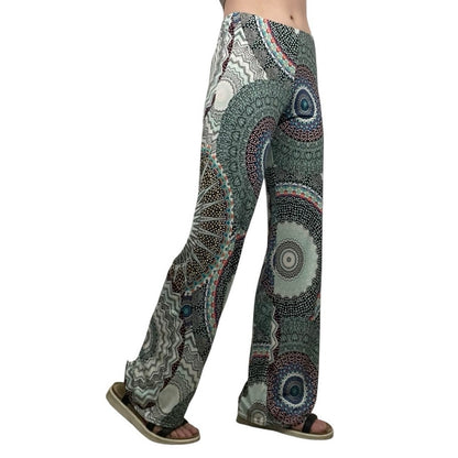 Au Soleil De St. Tropez Colorful Mandala Print Boho Pants