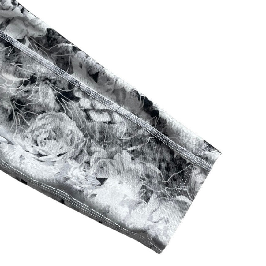 Grey Rose Floral Active Leggings