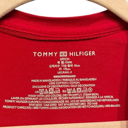 Tommy Hilfiger Mens Red Short Sleeve Cotton Tee