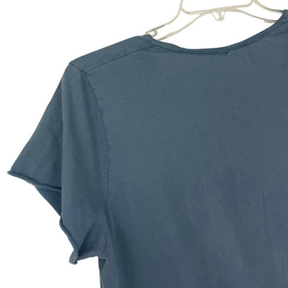 Soft Blue Short Sleeve Sci-Fi Graphic Tee