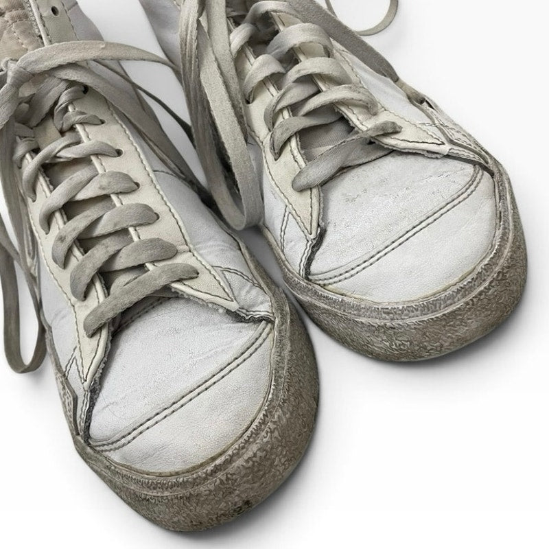 Nike White Blazer Mid '77 Distressed Sneakers