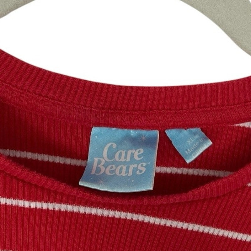 Care Bears Red & White Striped Short Sleeve Top