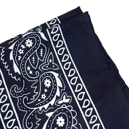 Navy Blue & Black Paisley 2 Bandana Bundle