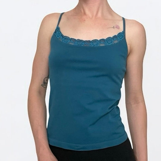 Valerie Stevens Teal Lace Trim Camisole