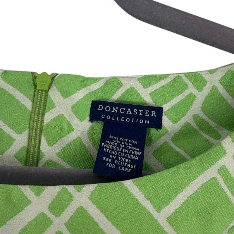 Doncaster Lime Green Geometric Dress