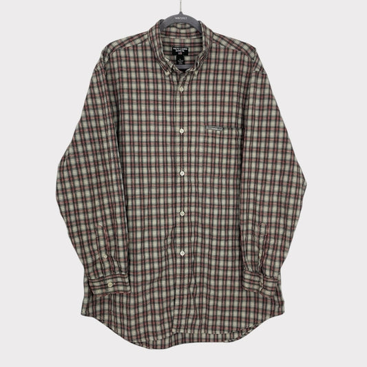 Ralph Lauren Jeans Co. Vintage Mens Red & Grey Plaid Button Down Shirt