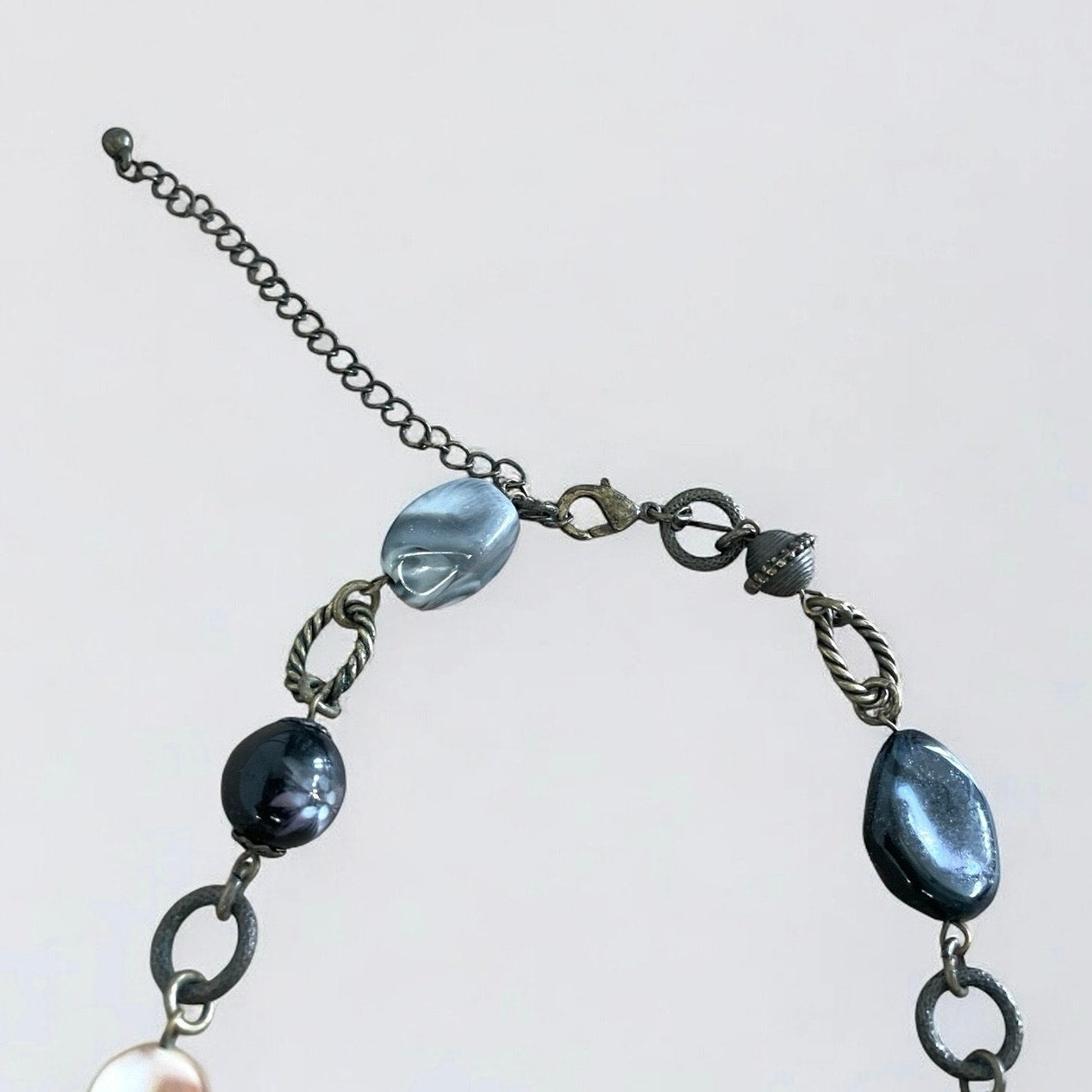 Vintage Colorful Stone & Ornament Pendant Necklace