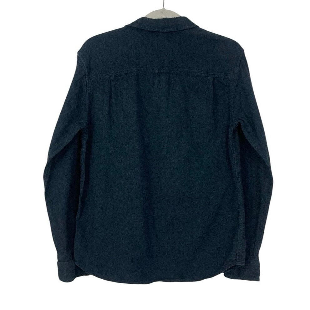 Valor Mens Dark Blue Long Sleeve Button Down Shirt