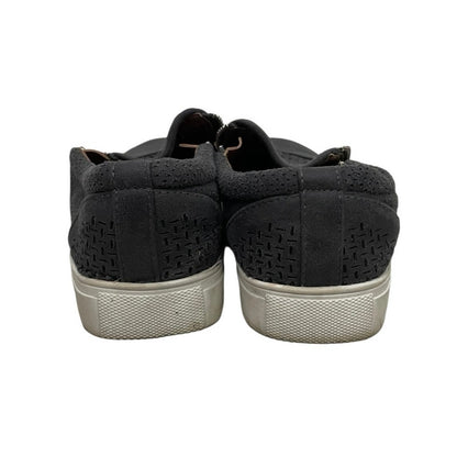 Report Alexa Grey Perforated Zipper Slip On Sneakers