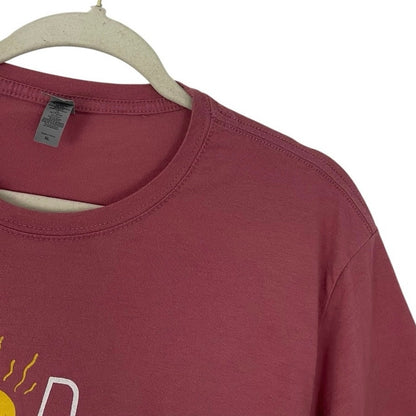 Next Level Apparel Pink Top of the Mornin Graphic Tee