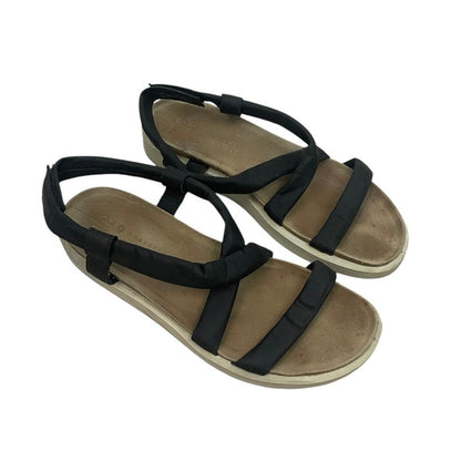 Ecco Corksphere Black Strappy Sandals