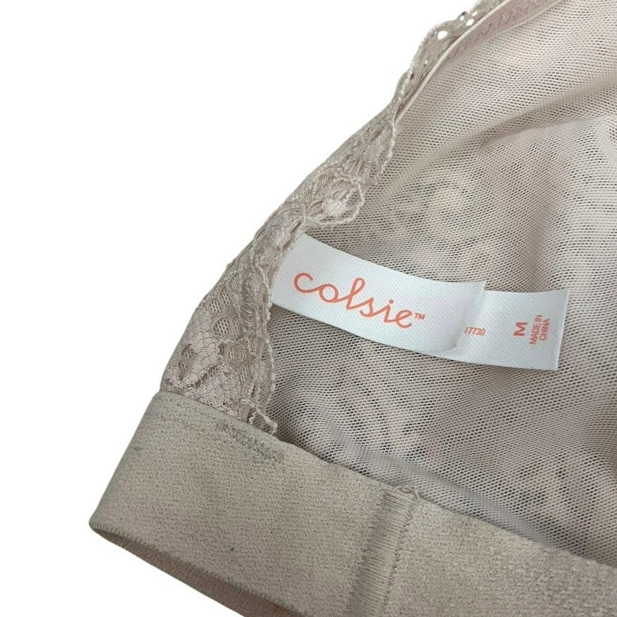Colsie Light Pink Sheer Lace Bralette