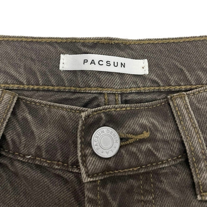 PacSun Brown Denim Vintage High Rise Mini Jean Shorts