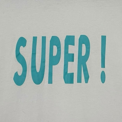 Bella + Canvas White & Blue Super! Short Sleeve Graphic Tee