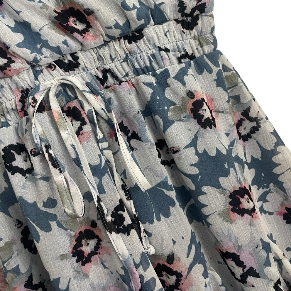 Trixxi Blue & White Floral Romper