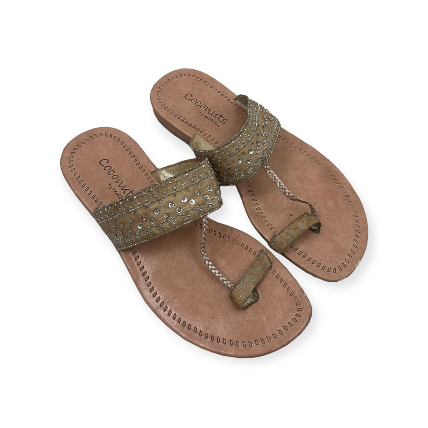 Coconuts by Matisse Tan Embellished Sandals