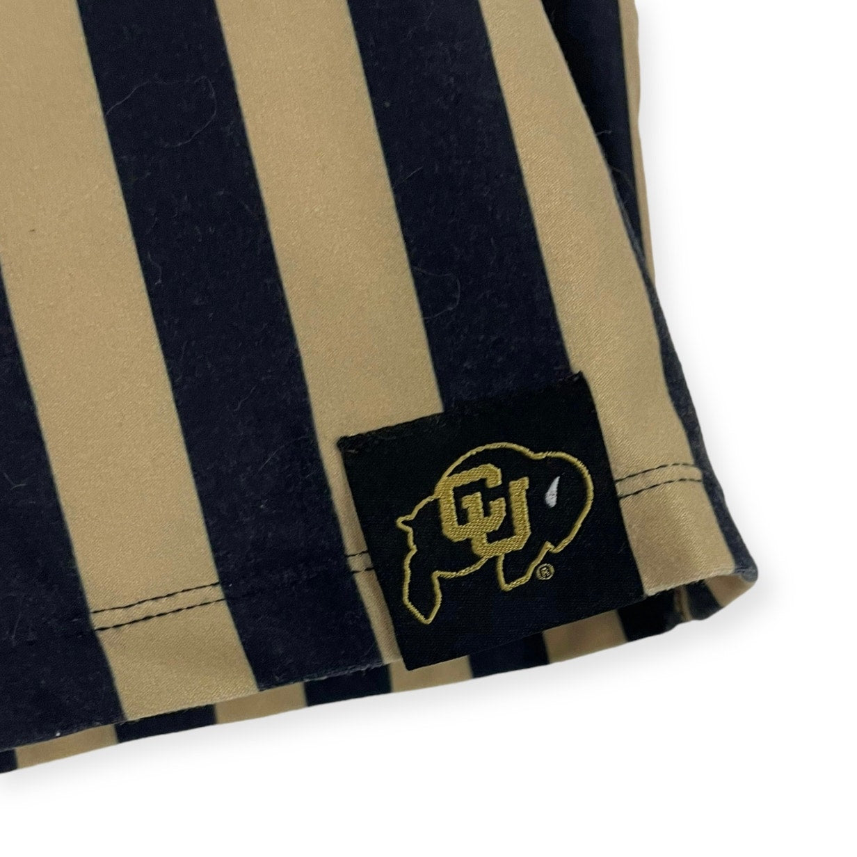 Zoozatz University of Colorado Black and Gold Striped Tank Top