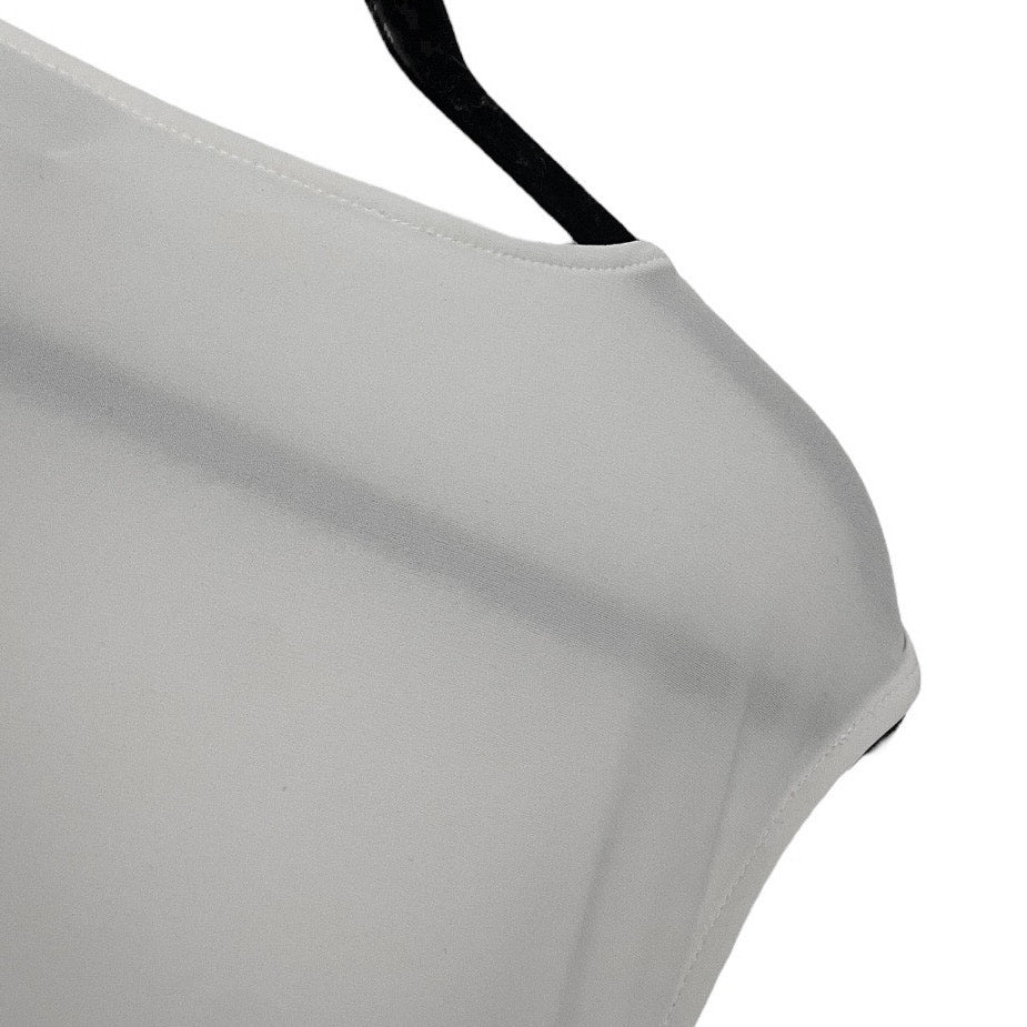 Doncaster White Sheer Cinched Sides Short Sleeve Blouse