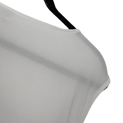 Doncaster White Sheer Cinched Sides Short Sleeve Blouse