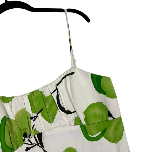 A.P.N.Y Green & White Pear Print A-Line Mini Dress