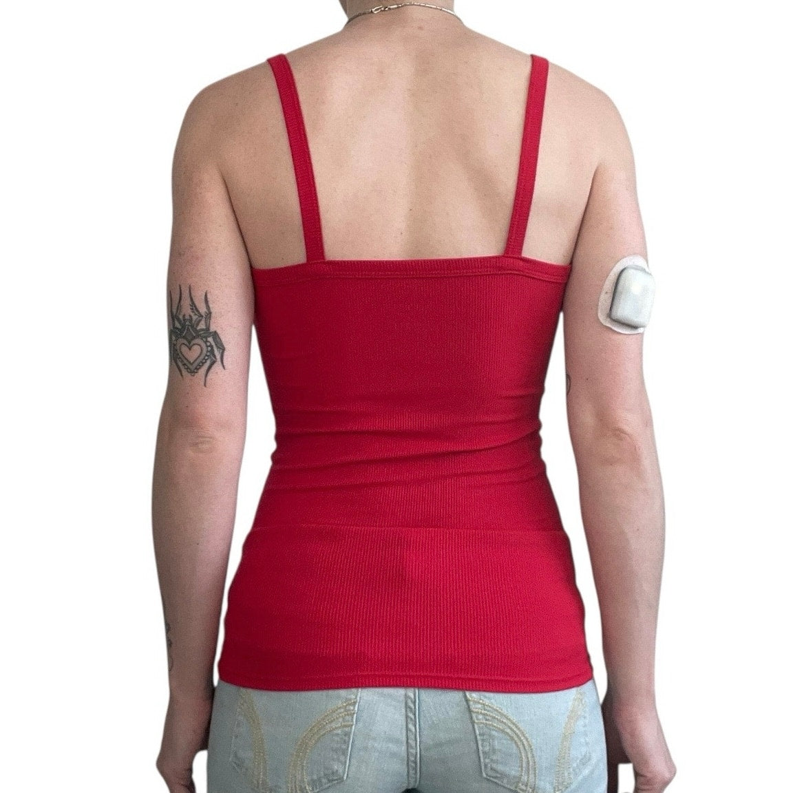 No Boundaries Red Ribbed Tank Top