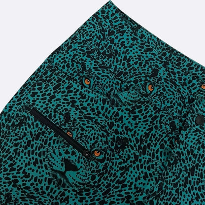 NWOT Shredly Teal Leopard Print Active Shorts