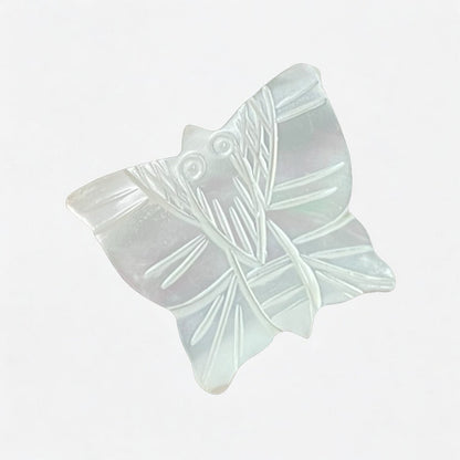 Vintage Cream & Pink Iridescent Butterfly Brooch Pin