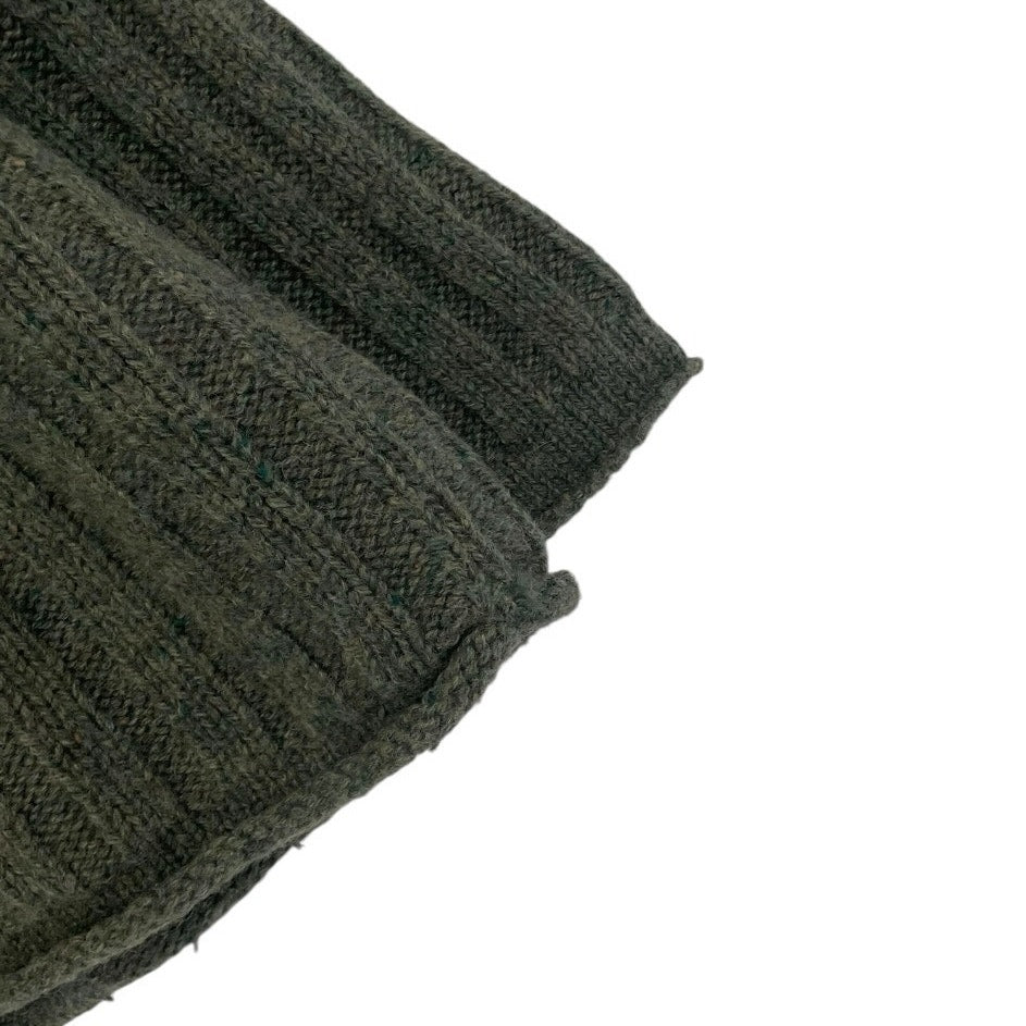 J. Jill Green Wool Knit V-Neck Sweater