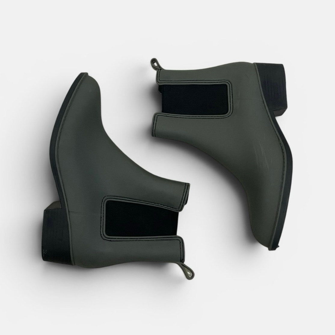 Urban Outfitters Olive Green Matte Rubber Chelsea Rain Boots