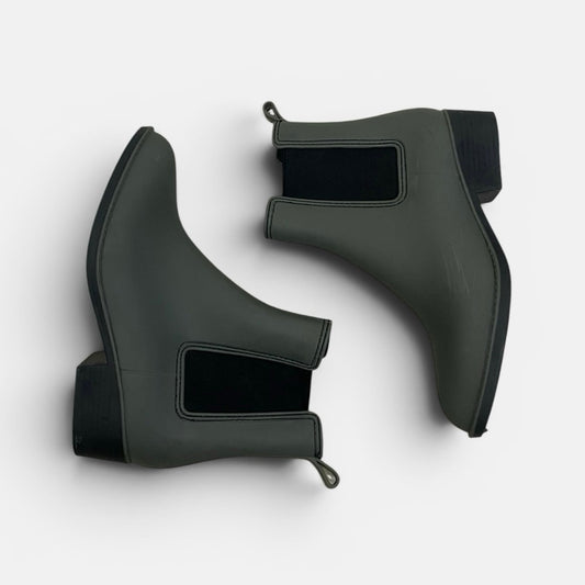 Urban Outfitters Olive Green Matte Rubber Chelsea Rain Boots