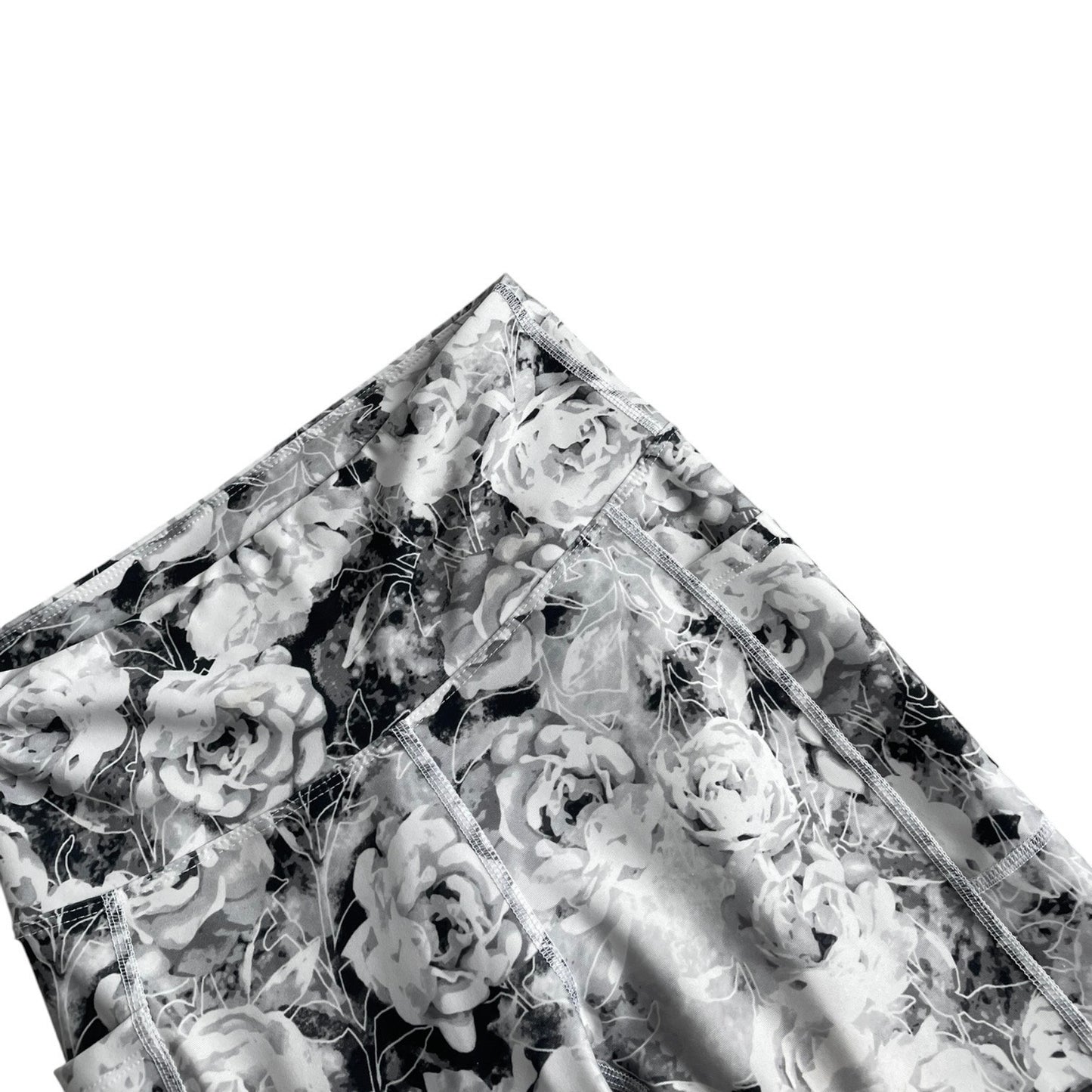 Grey Rose Floral Active Leggings