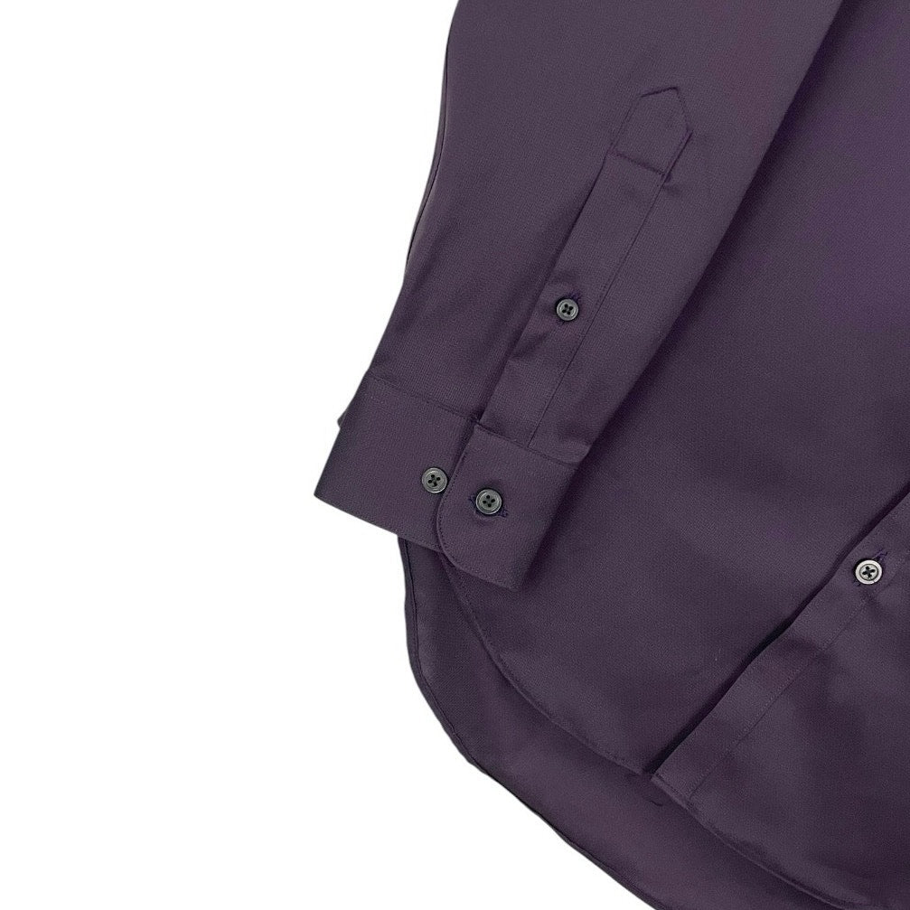 Kenneth Cole Mens Purple Long Sleeve Slim Fit Button Down Dress Shirt