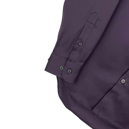 Kenneth Cole Mens Purple Long Sleeve Slim Fit Button Down Dress Shirt