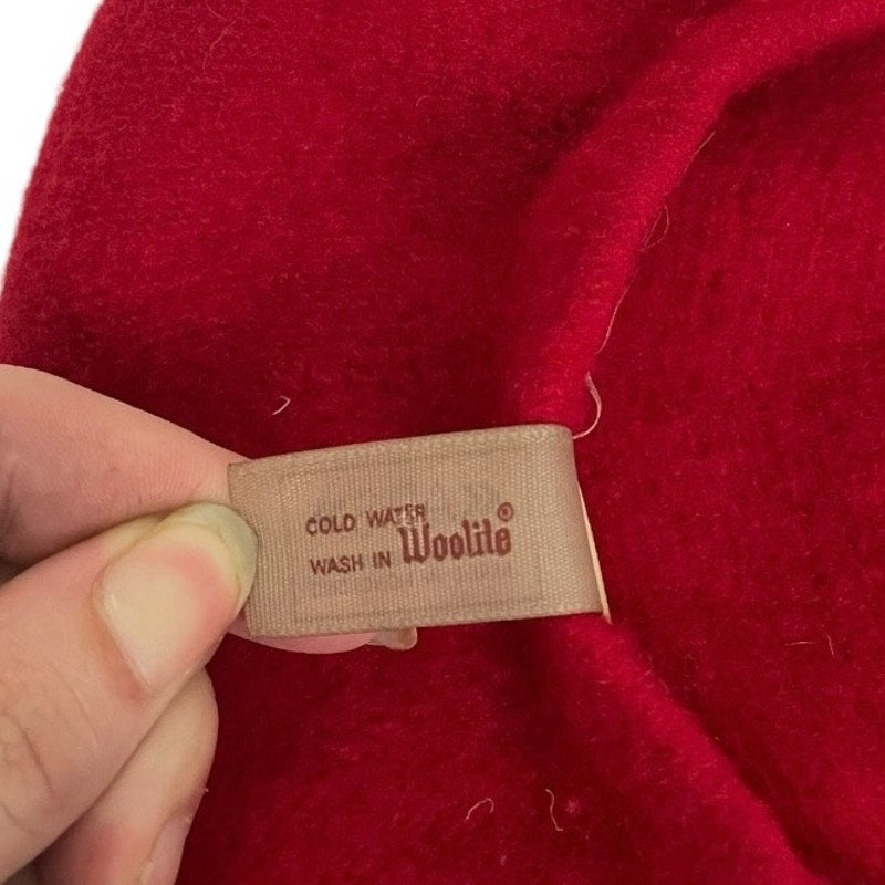 Aris Vintage Pure Wool Red Beret