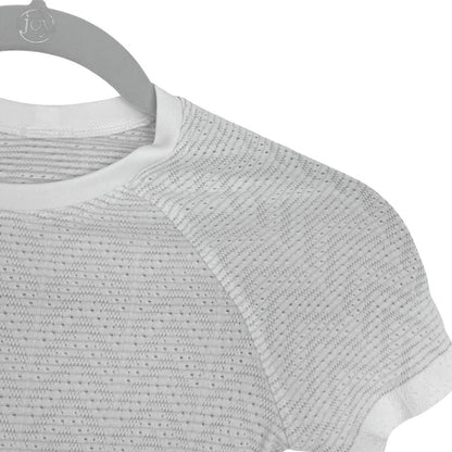 Lululemon Athletica Sheer White Cropped Active Top