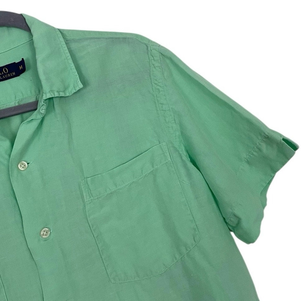 Polo Ralph Lauren Mens Turquoise Short Sleeve Button Down Shirt