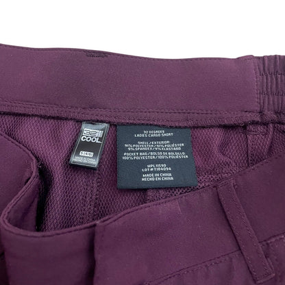 32 Degrees Cool Active Plum Midi Cargo Shorts