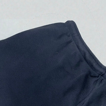 John Galt Blue Waffle Knit Casual Mini Lounge Shorts