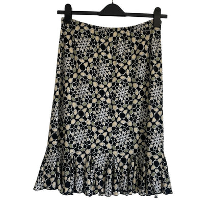 Lily Vintage Black & Green Midi Skirt