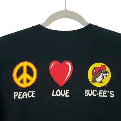 Black Peace Love Buc-ee's Graphic Short Sleeve Tee