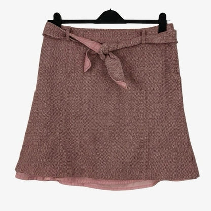 H&M Pink Tweed Wool Mini Skirt