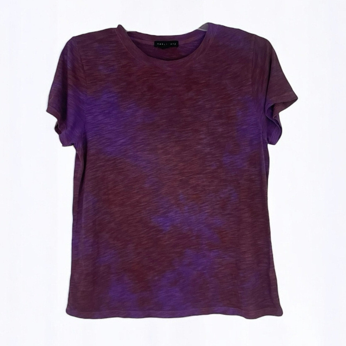 Sanctuary Purple Tie Dye Soft Short Sleeve Top