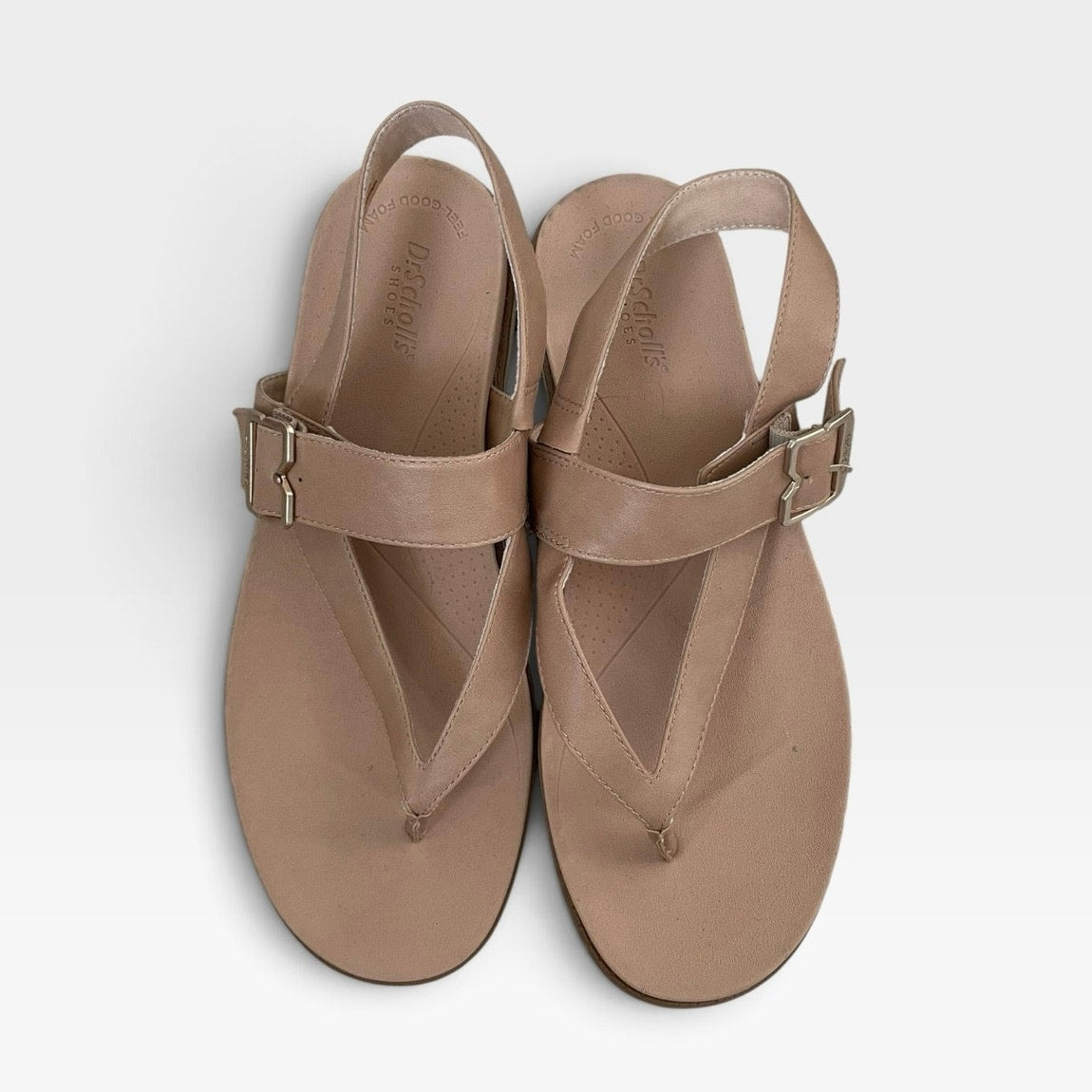 Dr. Scholl's Beige So Chill Slingback Strappy Thong Sandals
