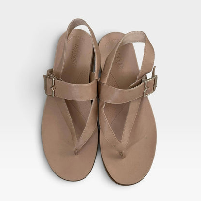 Dr. Scholl's Beige So Chill Slingback Strappy Thong Sandals