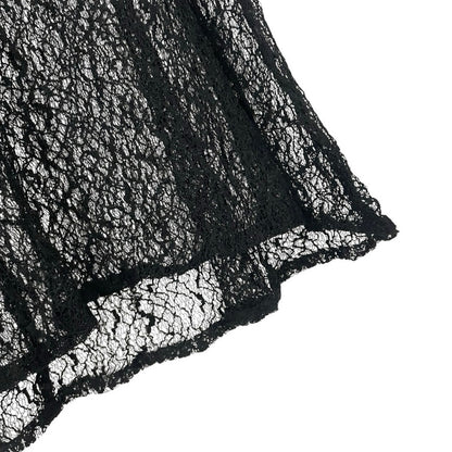 H&M Sheer Black Lace Keyhole Tank Top Blouse