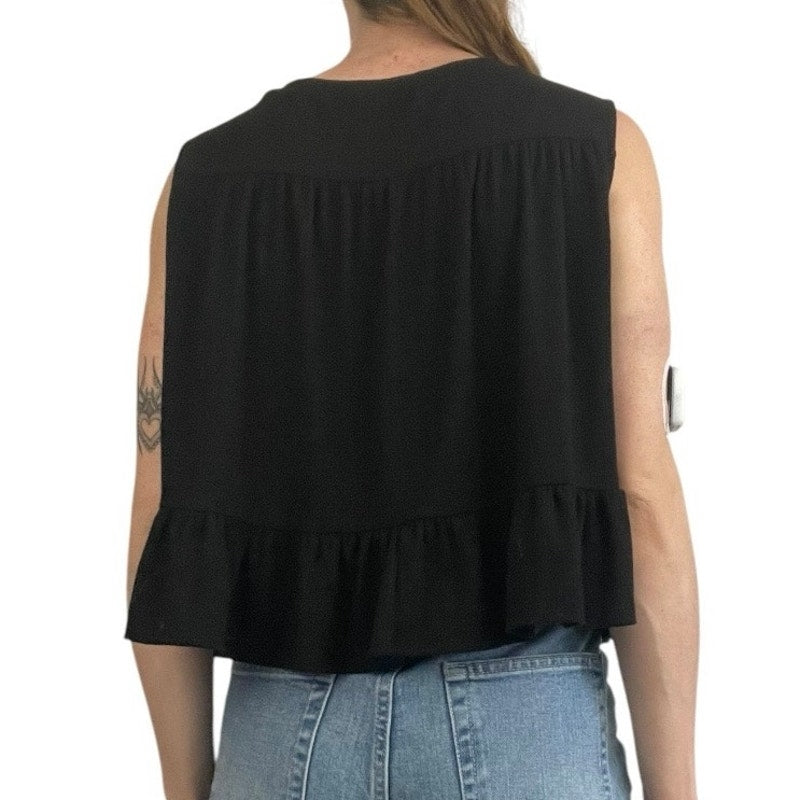 Fourteen & 9th Black Soft Billowy Blouse