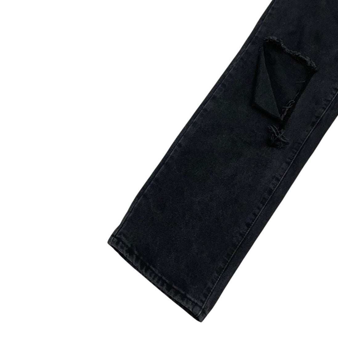 SHEIN Black Distressed High Rise Relaxed Fit Jeans
