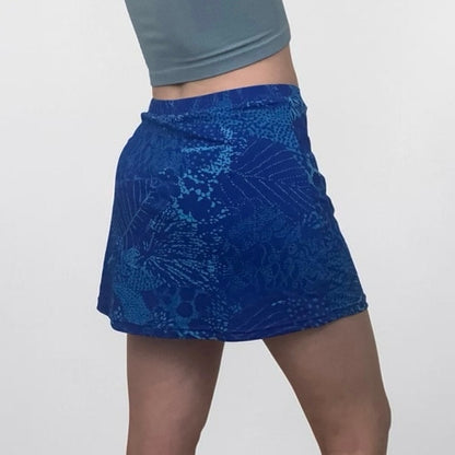 NWT Coolibar Blue Abstract Print UPF 50+ Active Mini Skort
