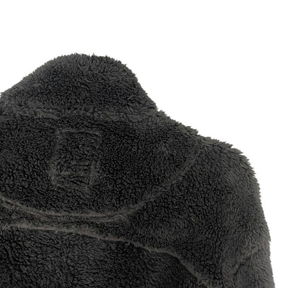 Arctic Point Vintage Fluffy Grey Faux Fur Quarter Zip