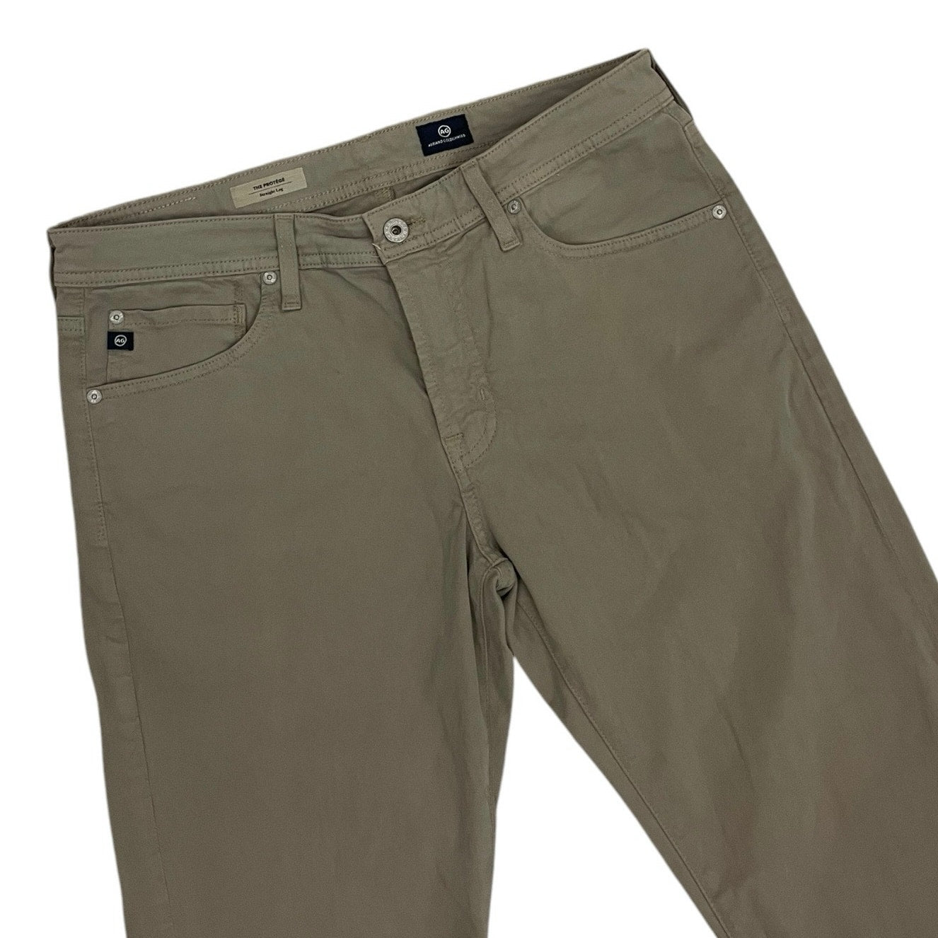 AG Adriano Goldschmied Beige The Protege Straight Leg Pants